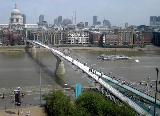 Rutas: Fin de semana en Londres 1 Millenium Bridge desde la Tate Modern