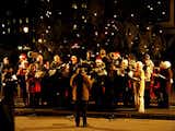 Trafalgar Square - Festival de villancicos bajo el árbol de Navidad Coro de Navidad en Trafalgar Square Navidades en Londres