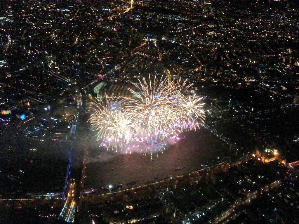 Recibiendo al Año Nuevo en Londres