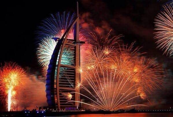 Recibiendo al Año Nuevo en Dubai