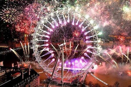 Dónde ver gratis los fuegos artificiales de Nochevieja en Londres 7 Fuegos Artificiales Año Nuevo London Eye Londres