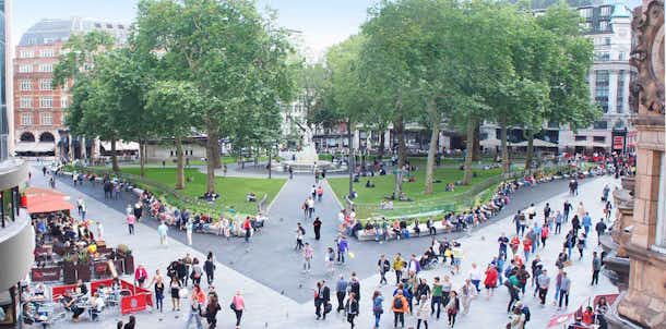 Leicester Square 3 Plaza Leicester Square en el centro de Londres