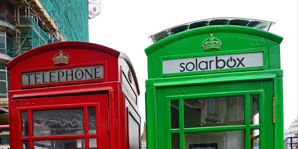Cabinas rojas de Londres ahora son verdes 3 cabinas verdes solarbox londres tuescapada.eu