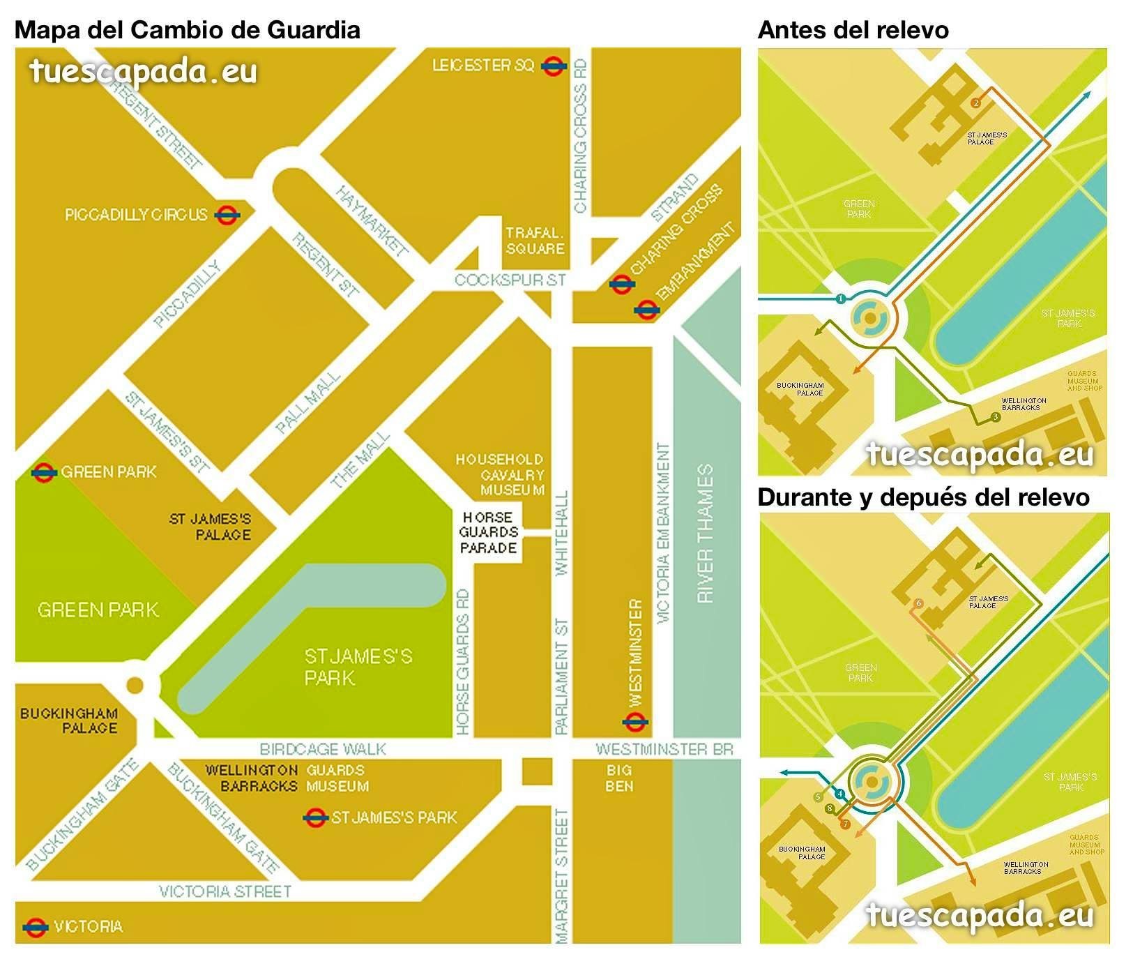 mapa del cambio de guardia