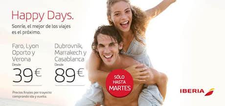 Happy Days de Iberia: sonríe, tenemos ofertas en vuelos baratos 5 happy days iberia ofertasmayo junio 2015