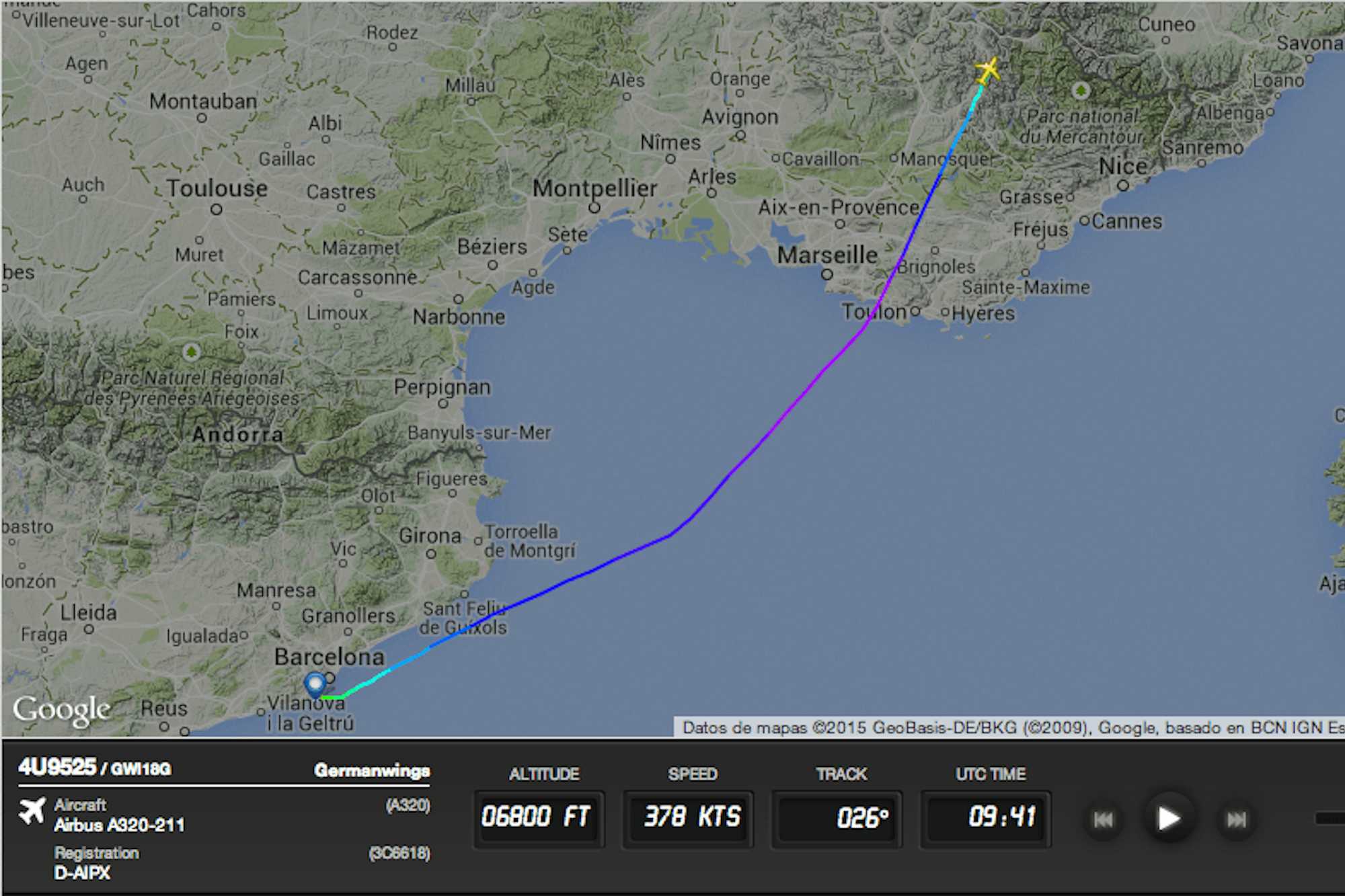 vuelo 4U9525 reccorido accidente avion hoy tuescapada