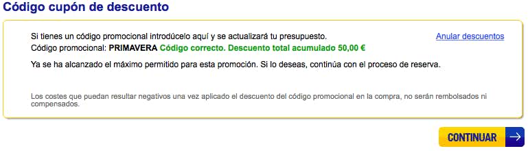 código descuento eDreams cupón promocional