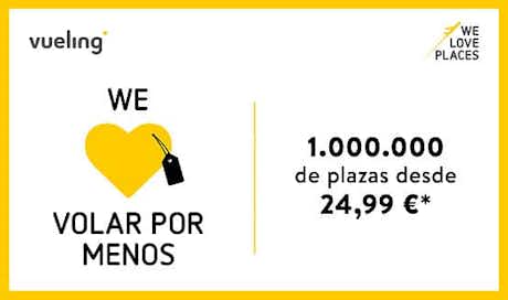 Vueling oferta 1 millón de vuelos baratos: ¡te toca sí o sí! 10 oferta vueling un millon vuelos baratos