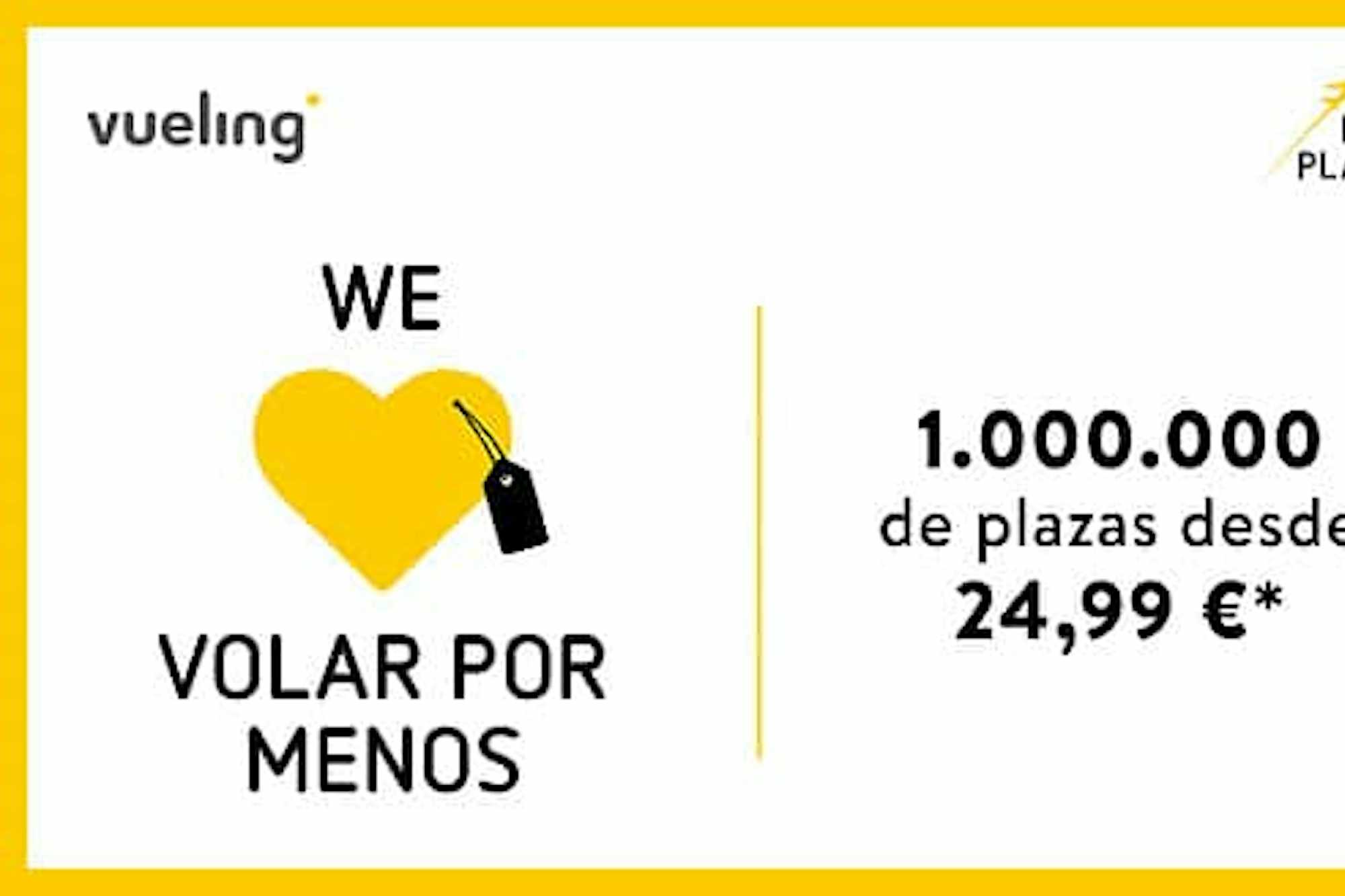 oferta vueling un millon vuelos baratos