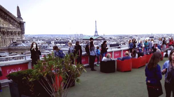 Vistas de París gratis: terraza de Galeries Lafayette y Printemps 10 terrazas gratuitas parís lafayette haussman