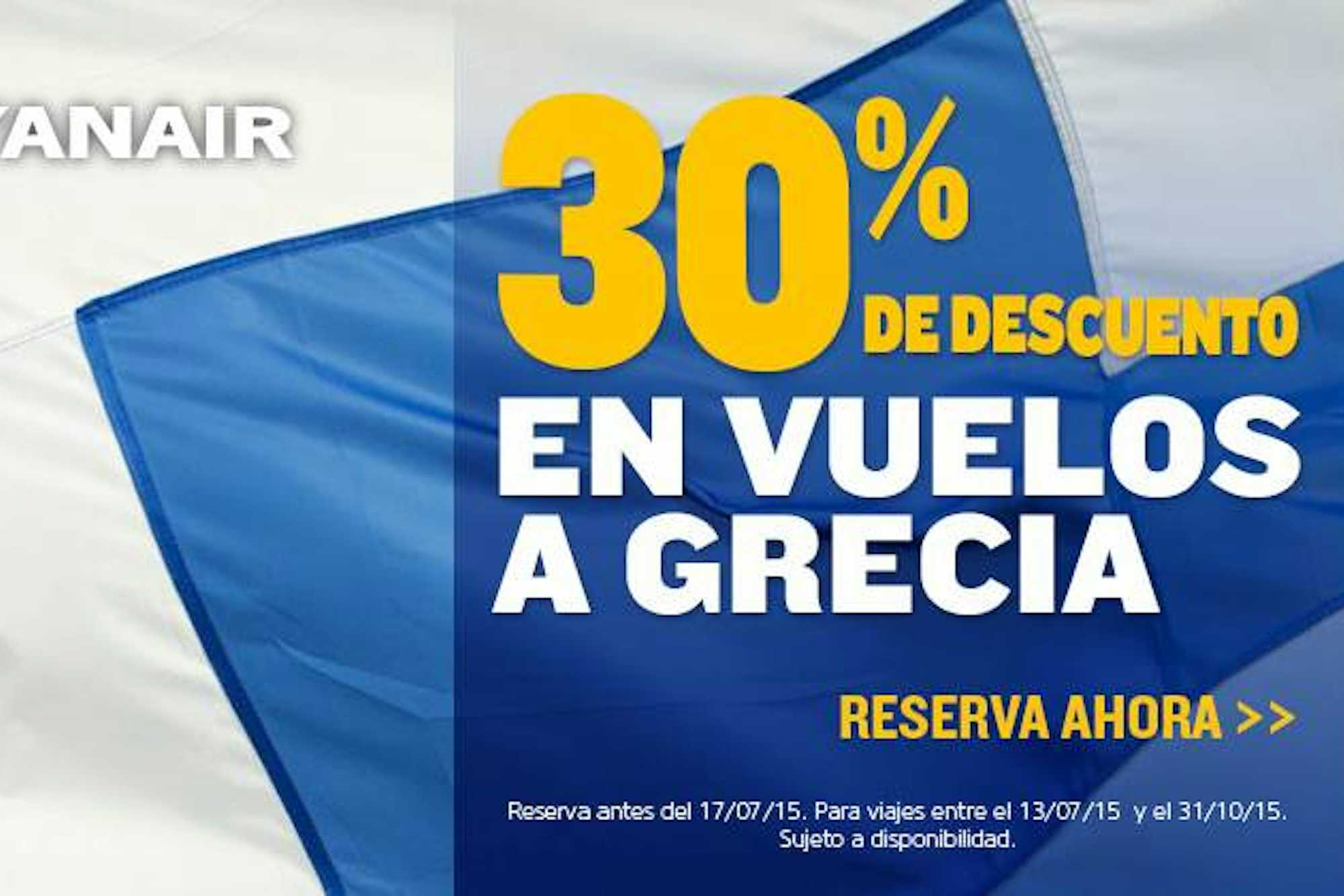 ofertas ryanair vuelos baratos grecia