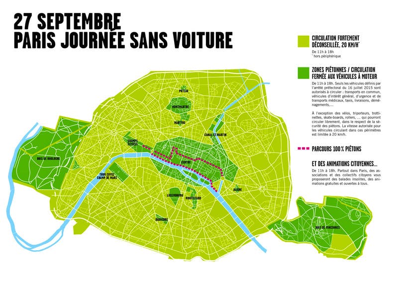 paris sans voiture paris sin coches 2015