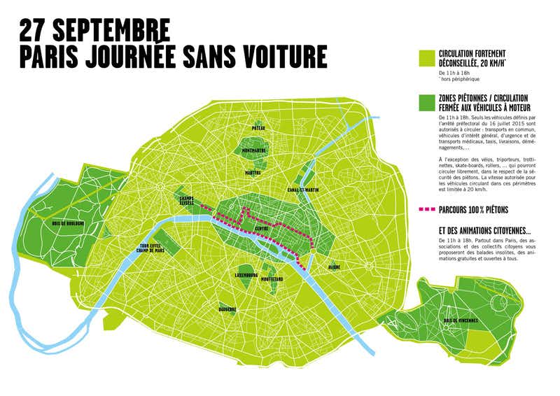 paris sans voiture paris sin coches 2015