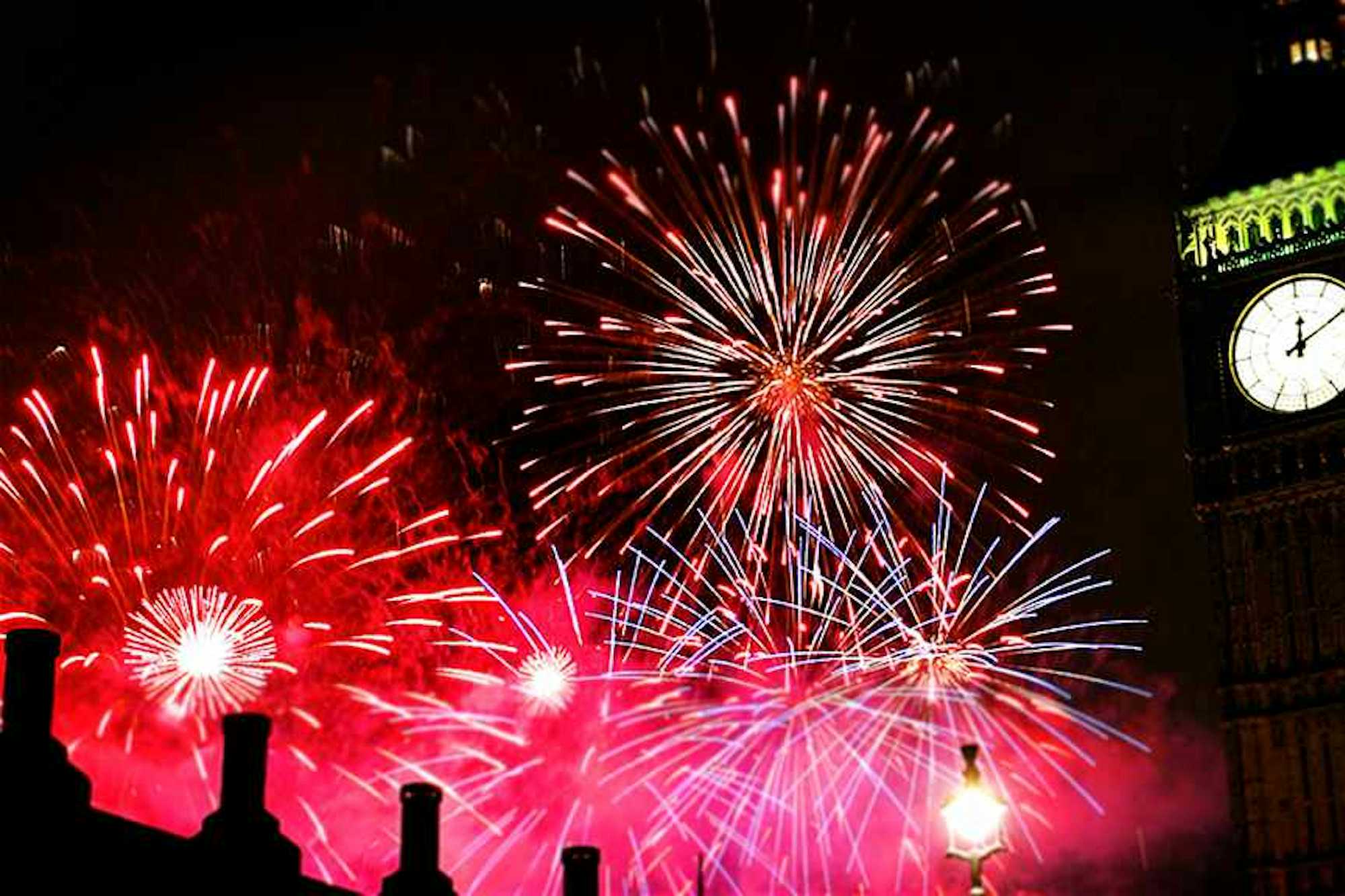 año nuevo en londres fuegos artificiales