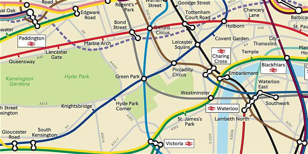 plano real del metro de londres