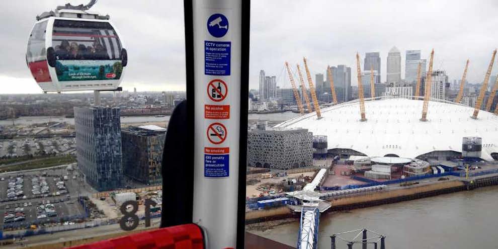 londres desde lo alto vistas teleférico de londres