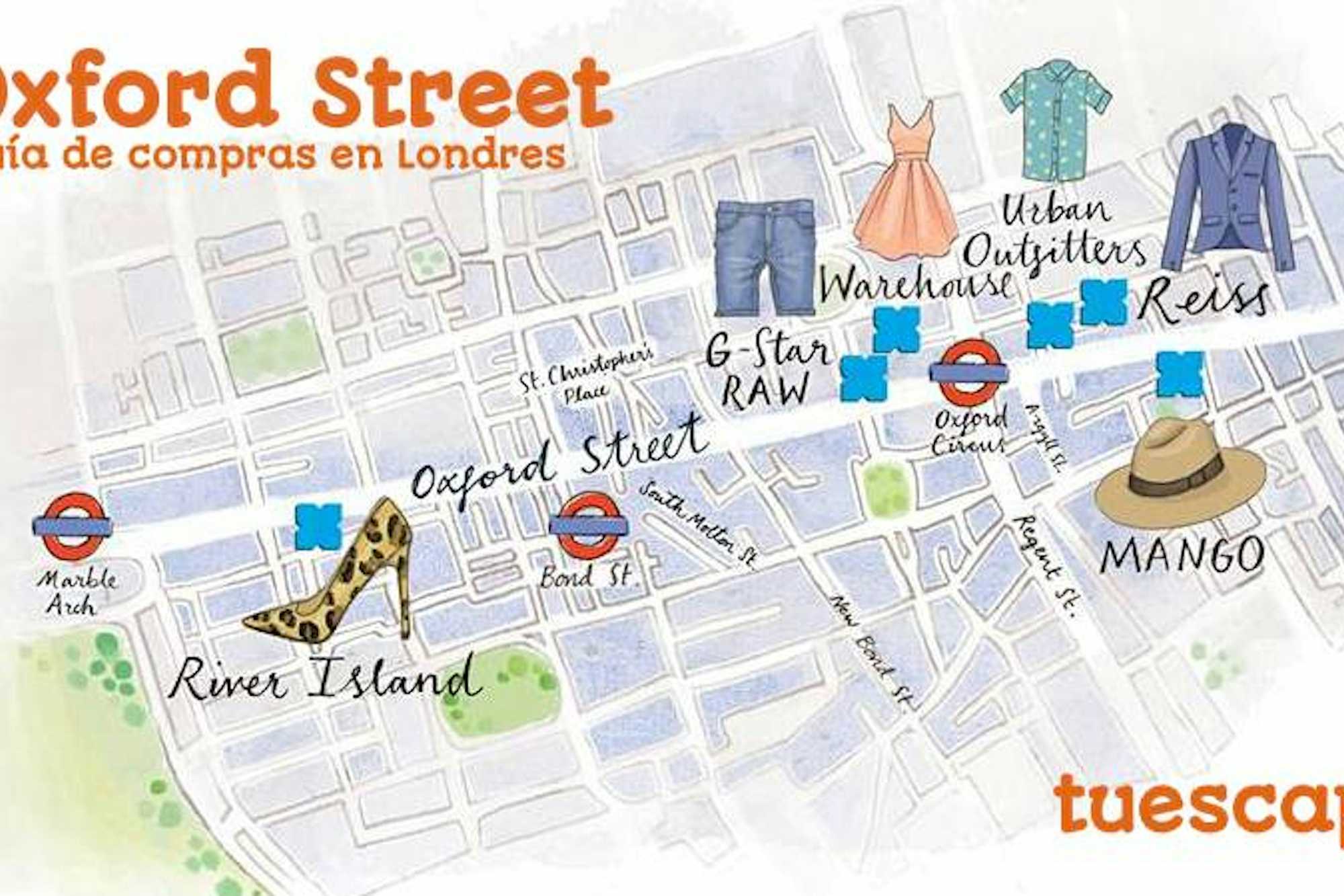 Tiendas Oxford Street Guía compras en Londres
