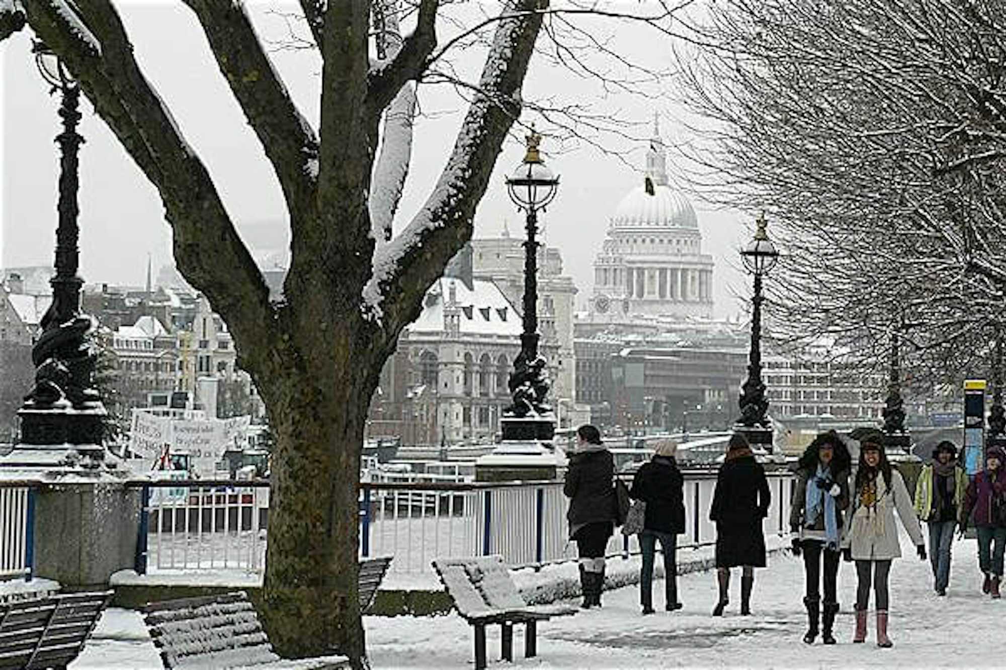 nieve en londres southbank