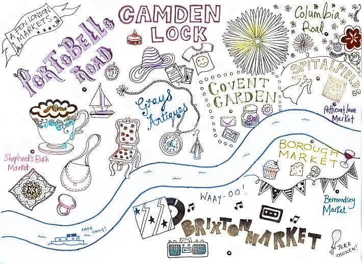 Mapa mercados de Londres 47 mapa mercados Londres