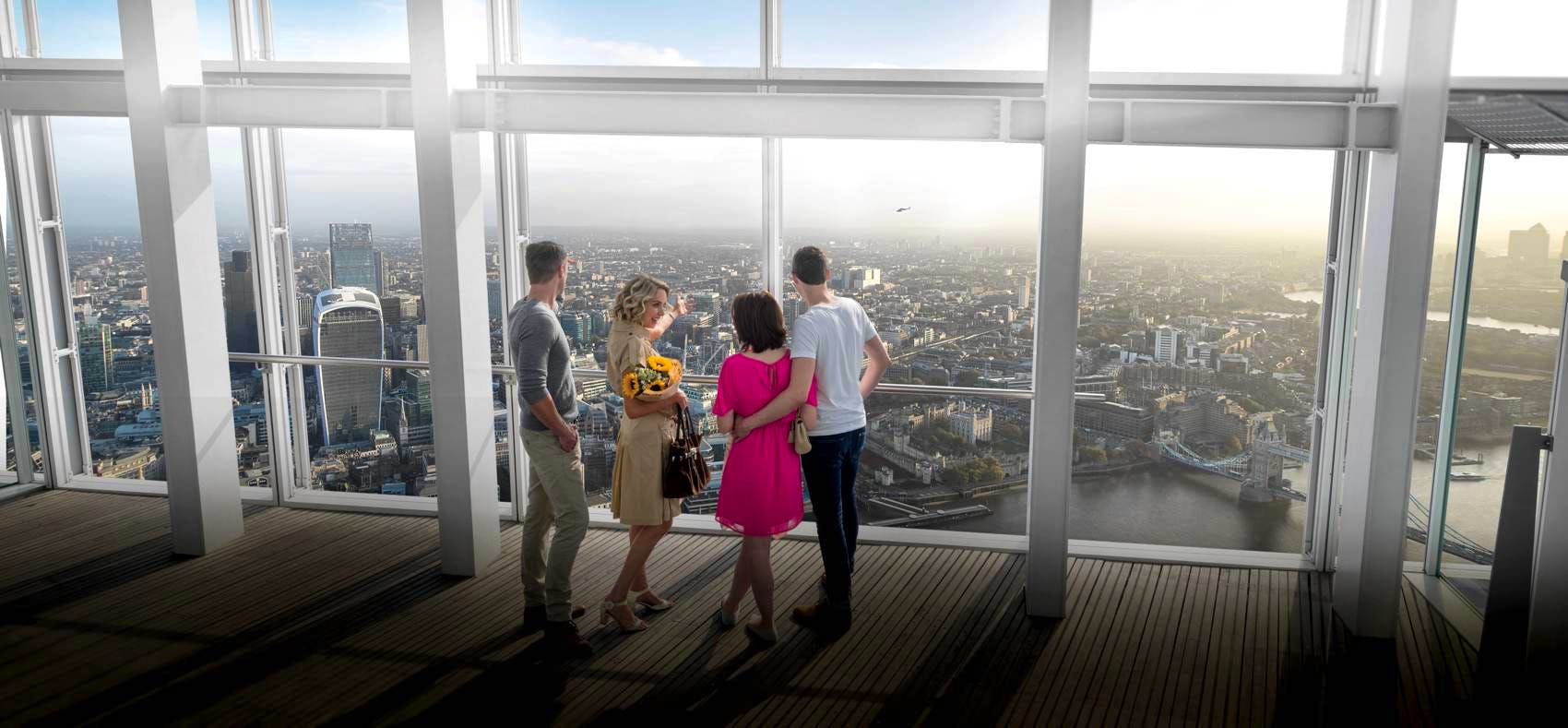 Vistas desde el Shard de Londres en San Valentín