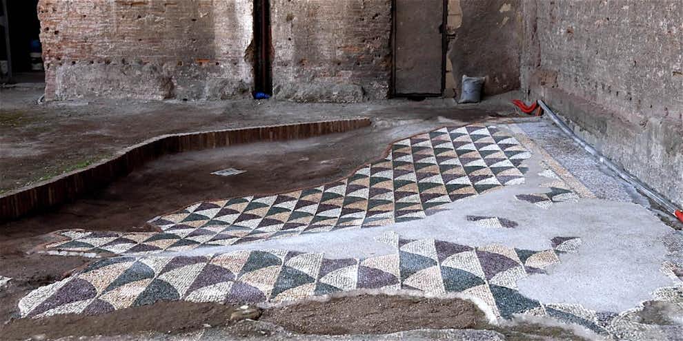 mosaicos restaurados termas caracalla roma