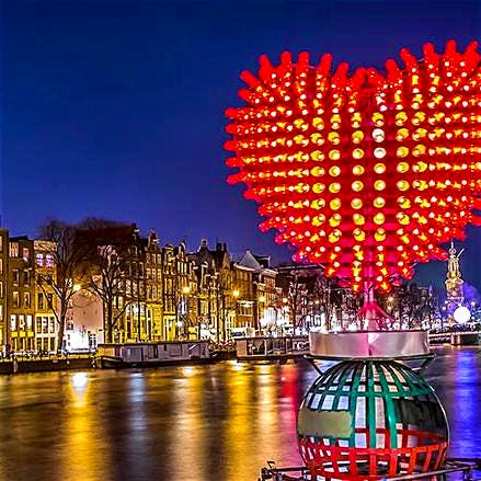 amsterdam festival luces crucero canales