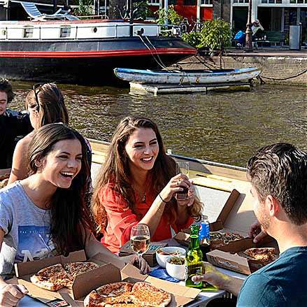 amsterdam crucero canales pizza