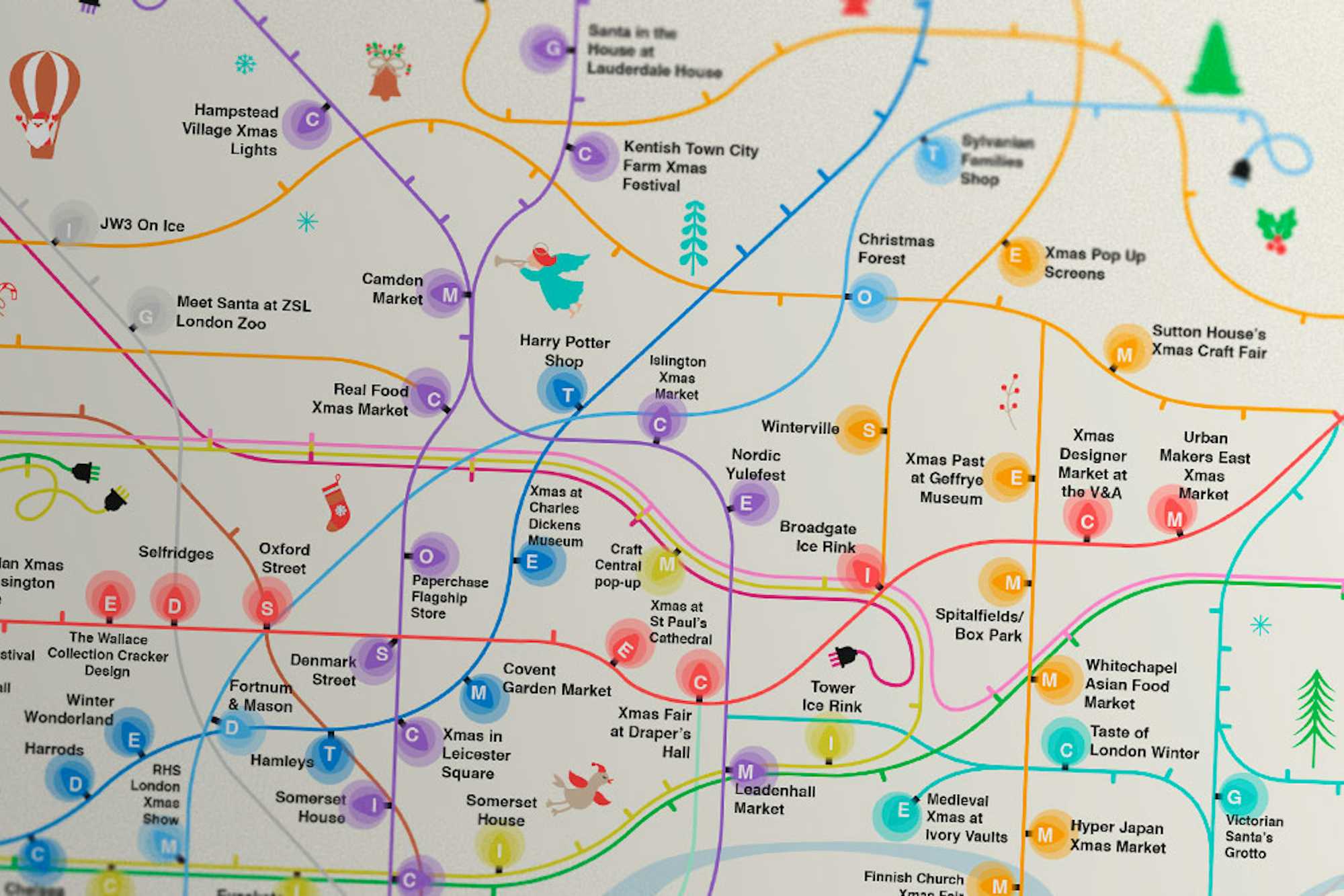 mapa navidad londres