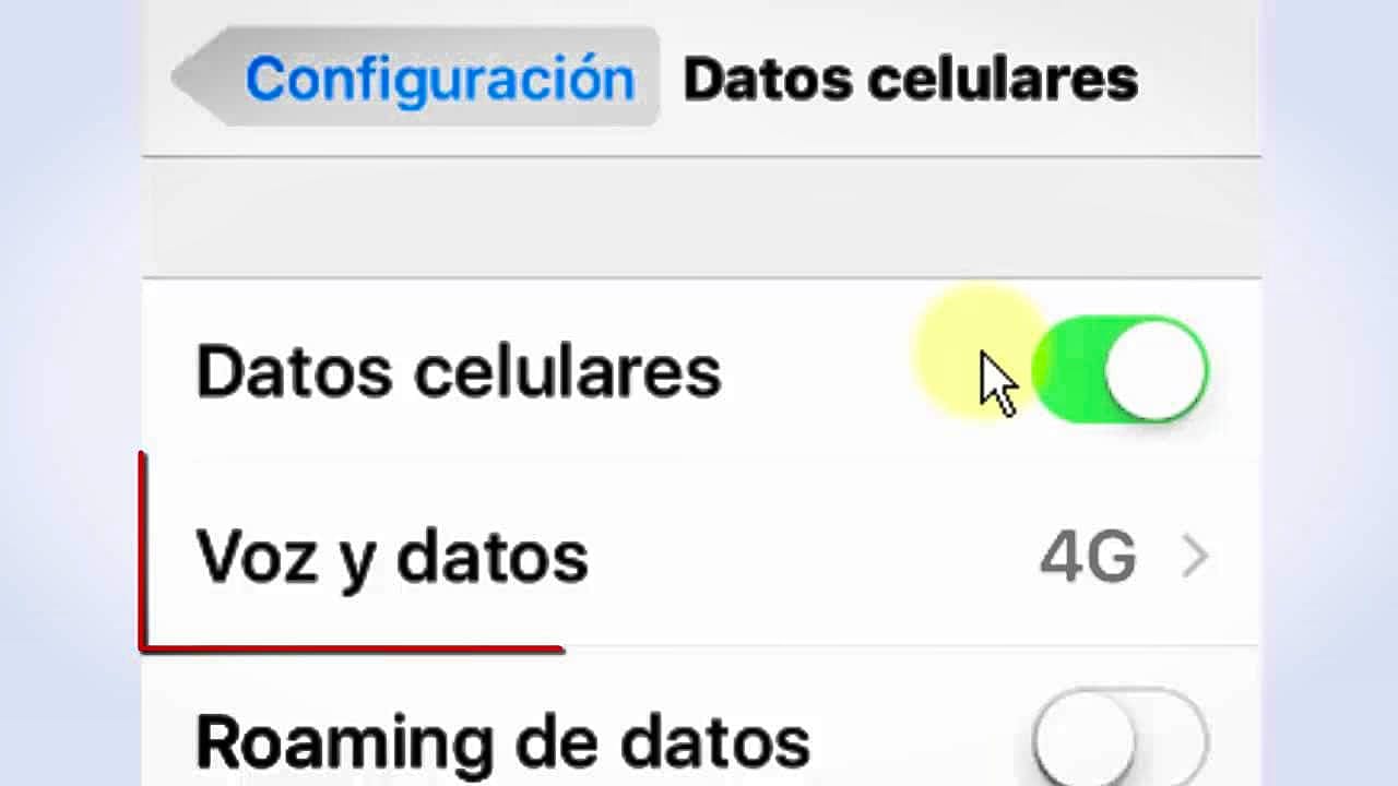 activar roaming datos
