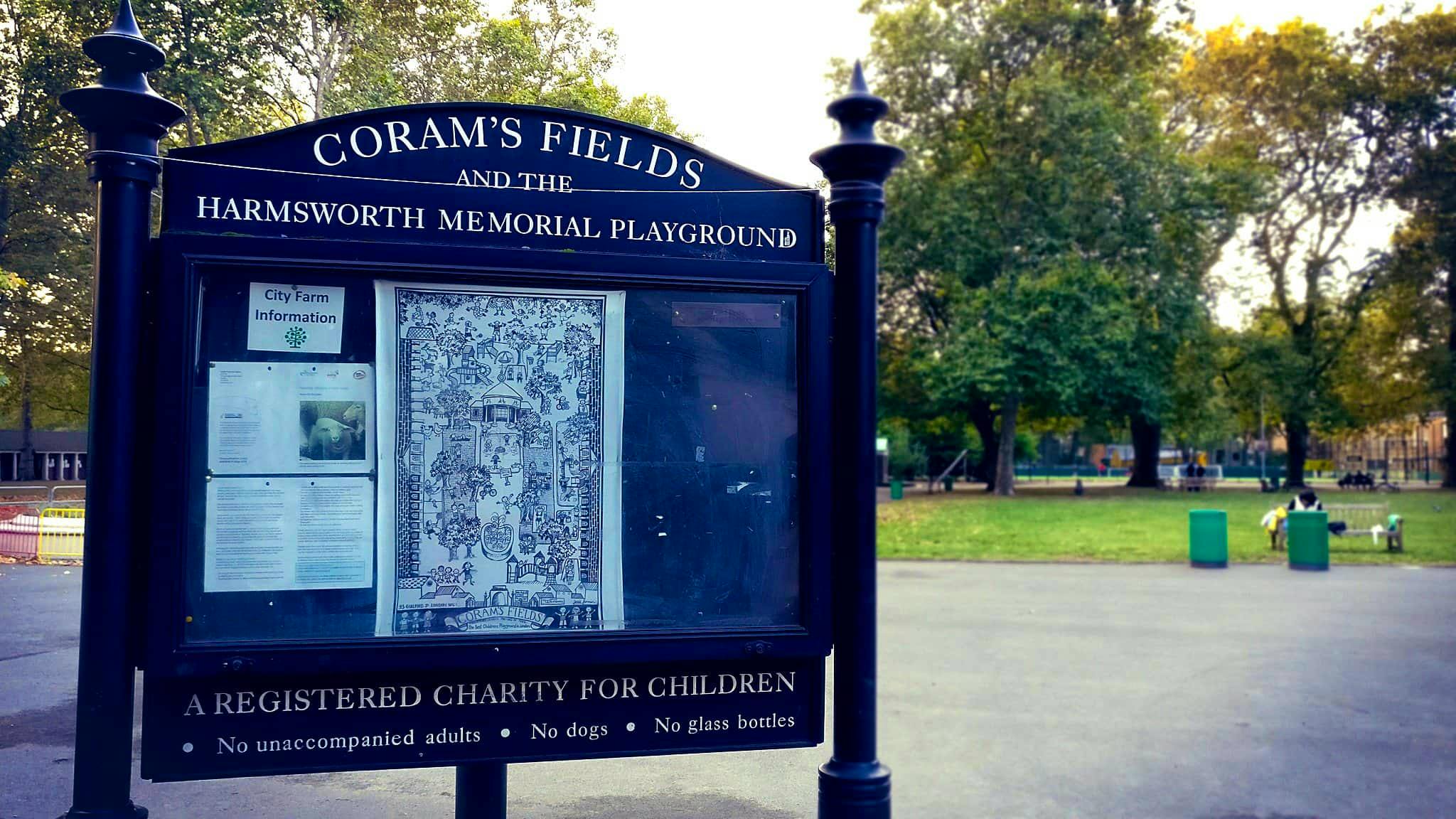 Noche de hogueras en Corams Fields, Londres