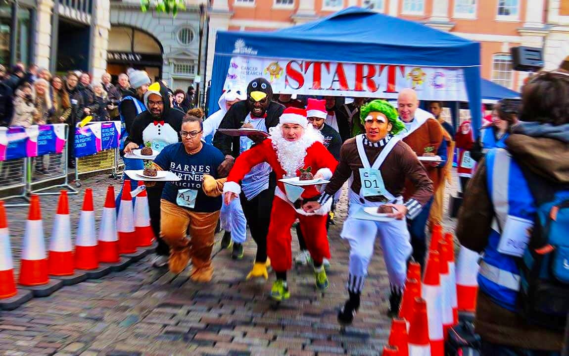 great christmas pudding race covent garden londres