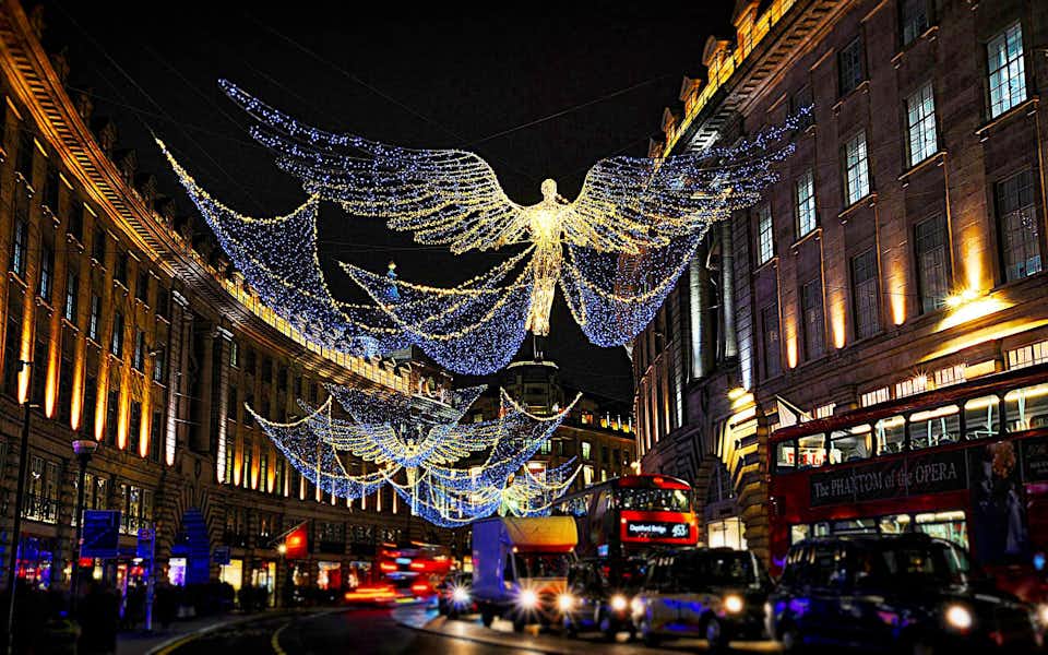 Londres en Navidad luces navideñas Regent Street 2017
