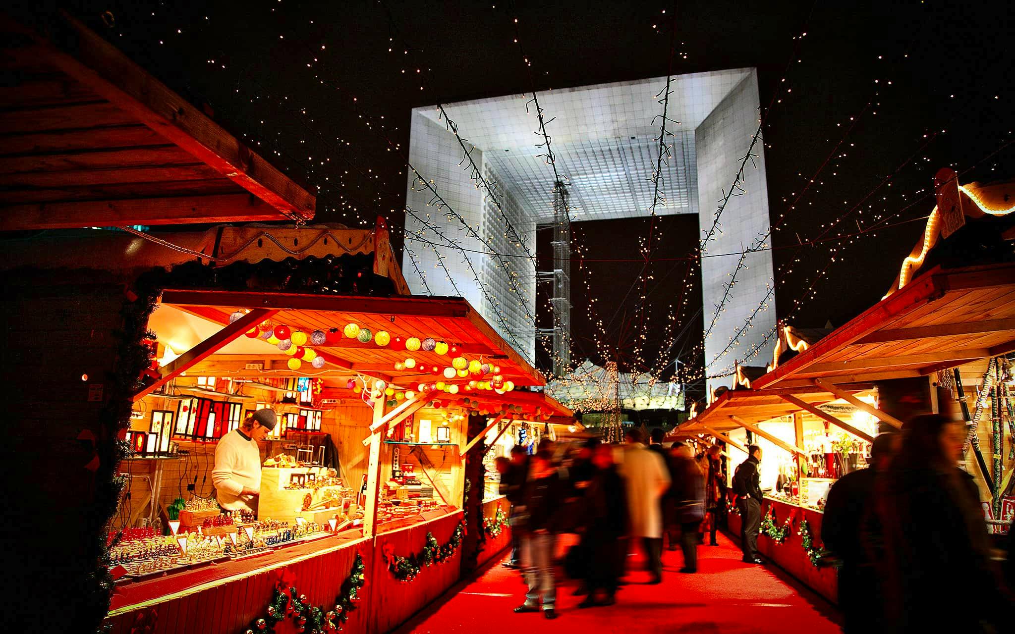mercados navidad paris la defense