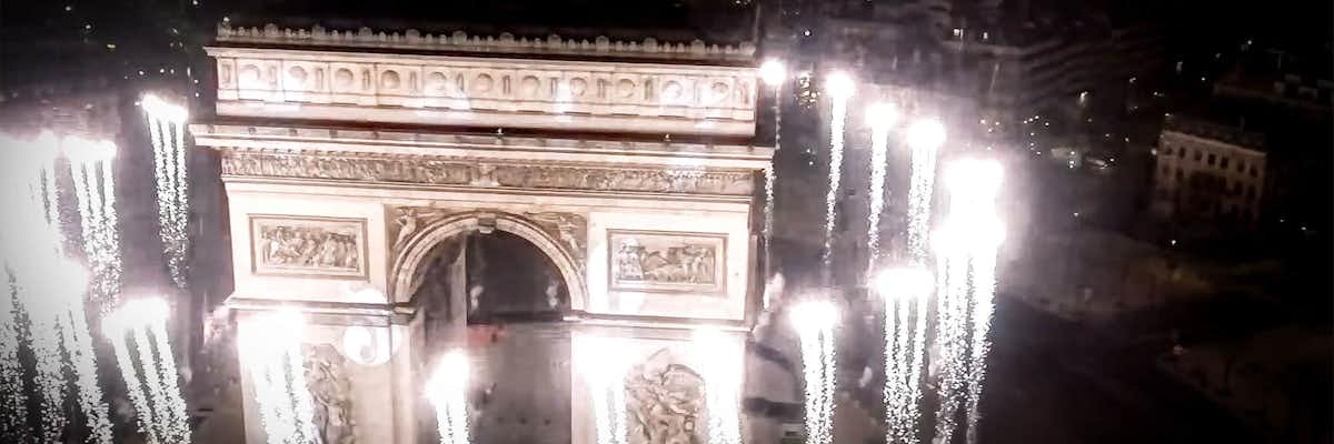 Fuegos Artificiales Nochevieja Arco Del Triunfo Paris