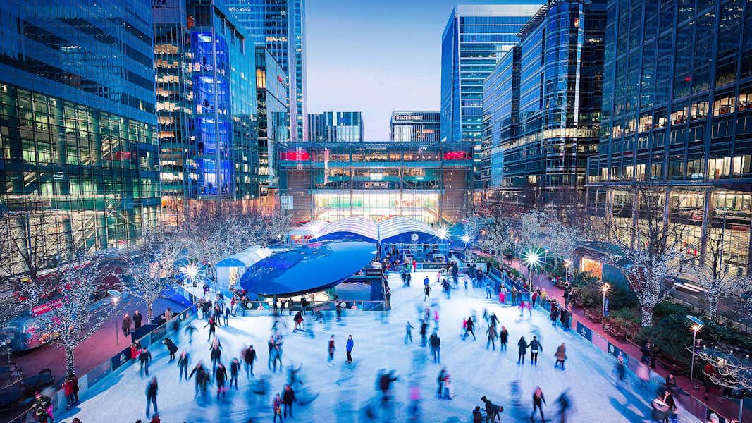 Pista Patinaje Hielo Canary Wharf Londres