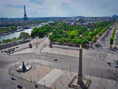 Vistas de París desde plaza de la Concordia, noria de París Mejores vistas de París – Desde plaza de la Concordia, noria de París