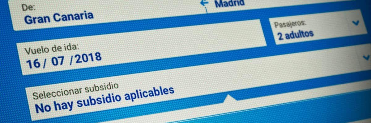 Bonificación descuento residentes no peninsulares