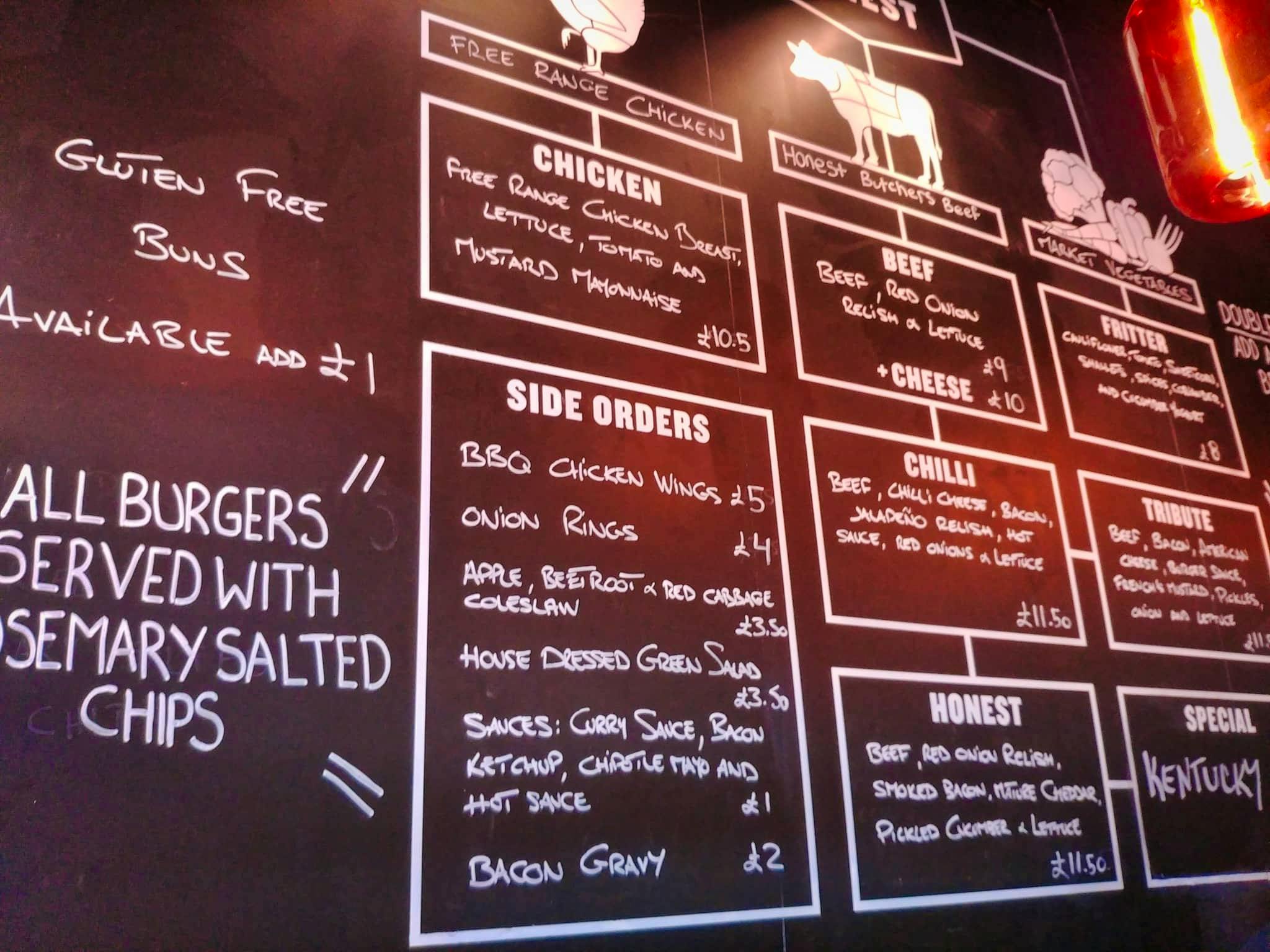 Honest Burgers Pan Sin Gluten Londres