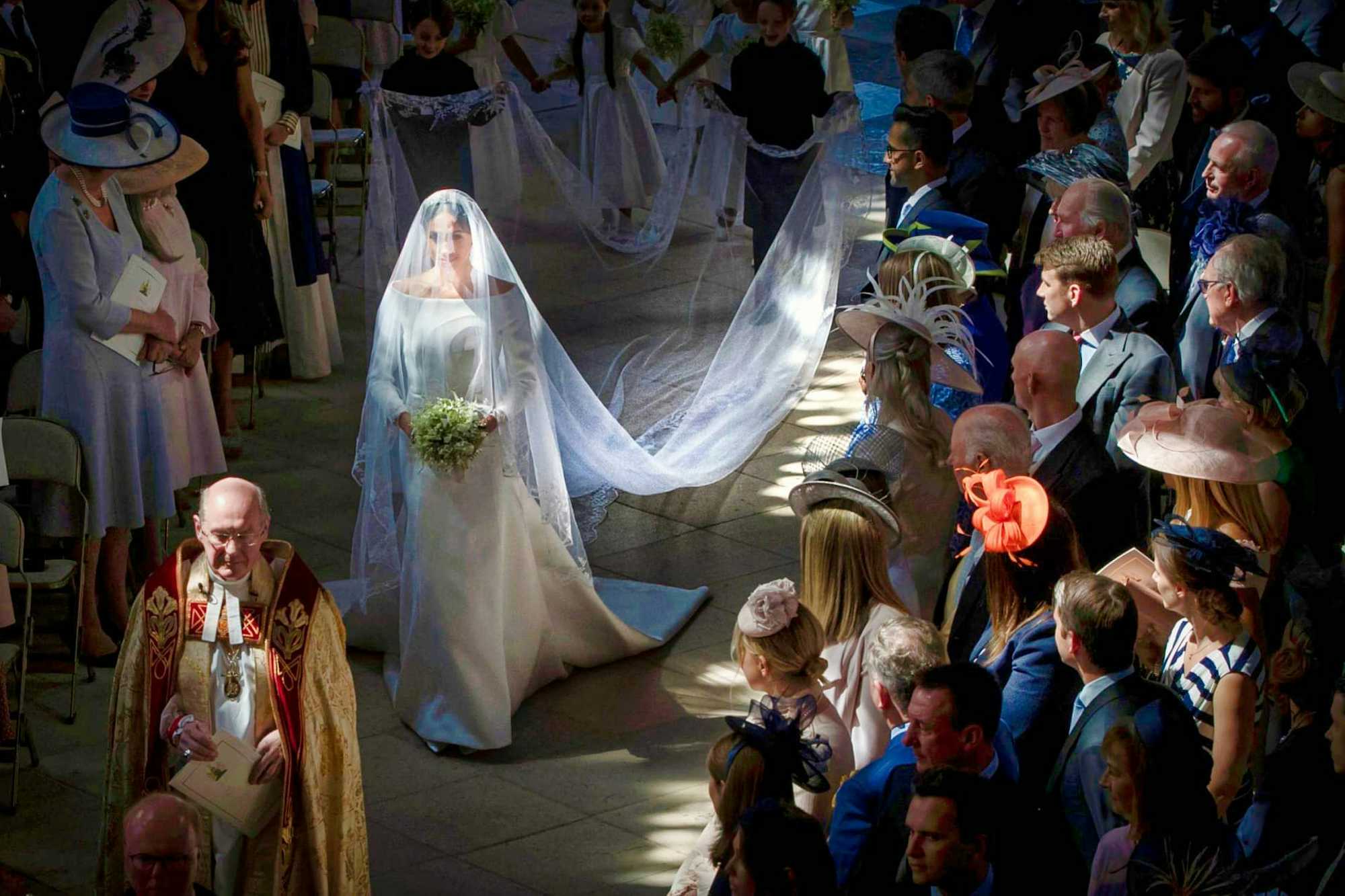 Traje de Novia Meghan Markle Boda Real Duques Sussex En Windsor