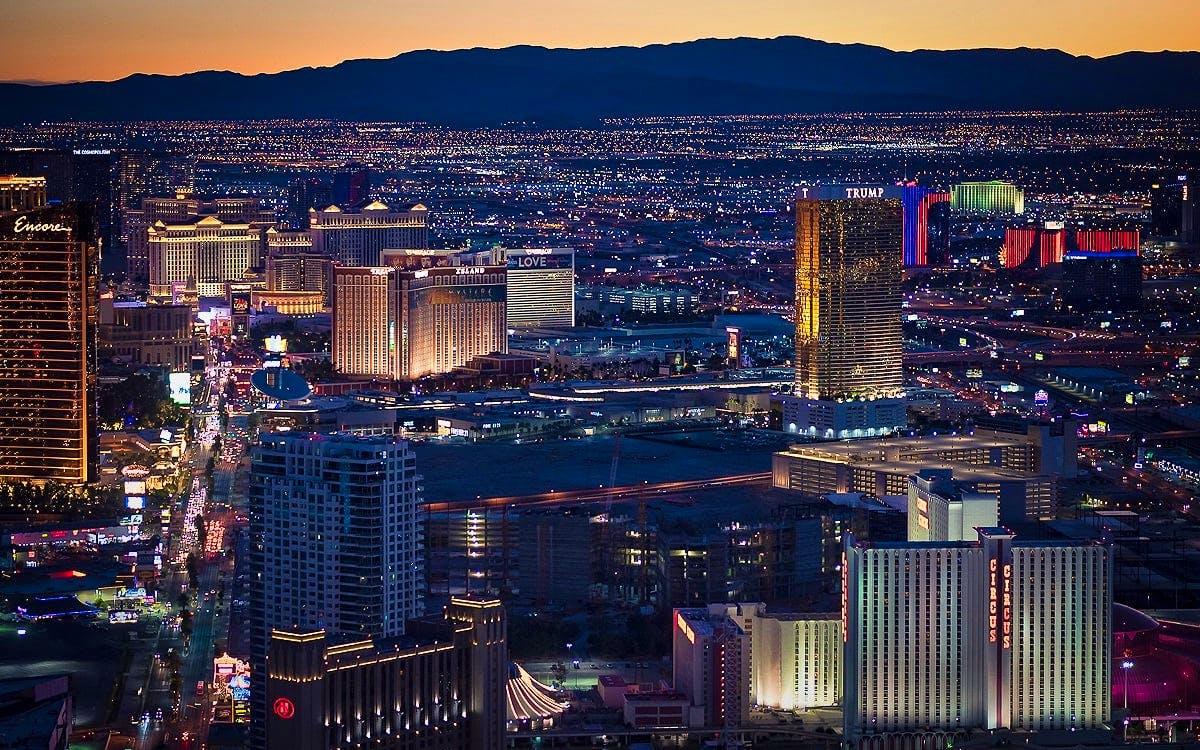 Anochecer sobre Las Vegas