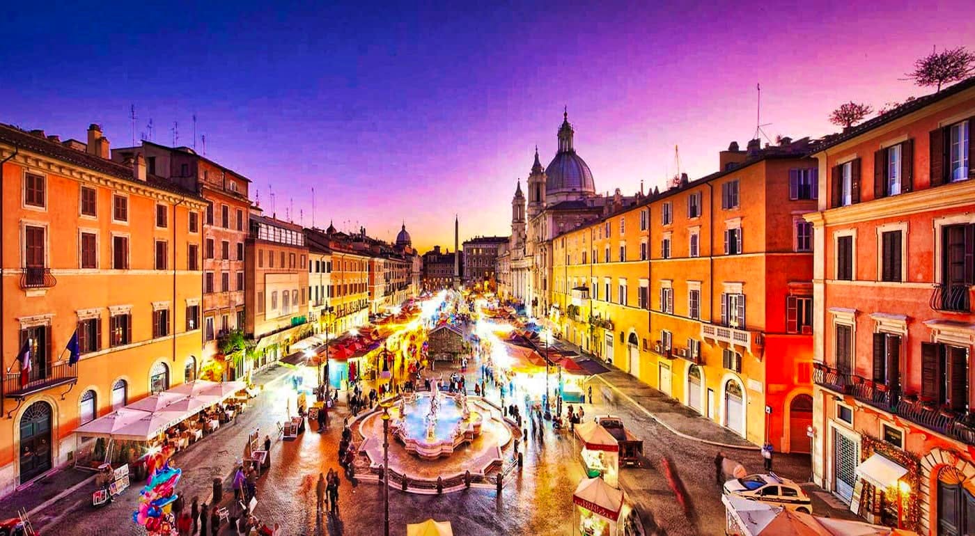 Mercado Navidad Piazza Navona Roma
