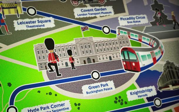 Atracciones turísticas de Londres en el mapa del metro 11 Atracciones Turisticas Mapa Metro Londres