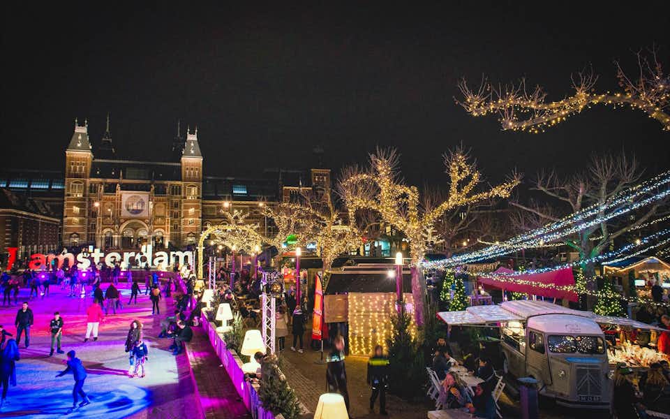 Mercados de Navidad Ámsterdam: Museumplein Ice Village