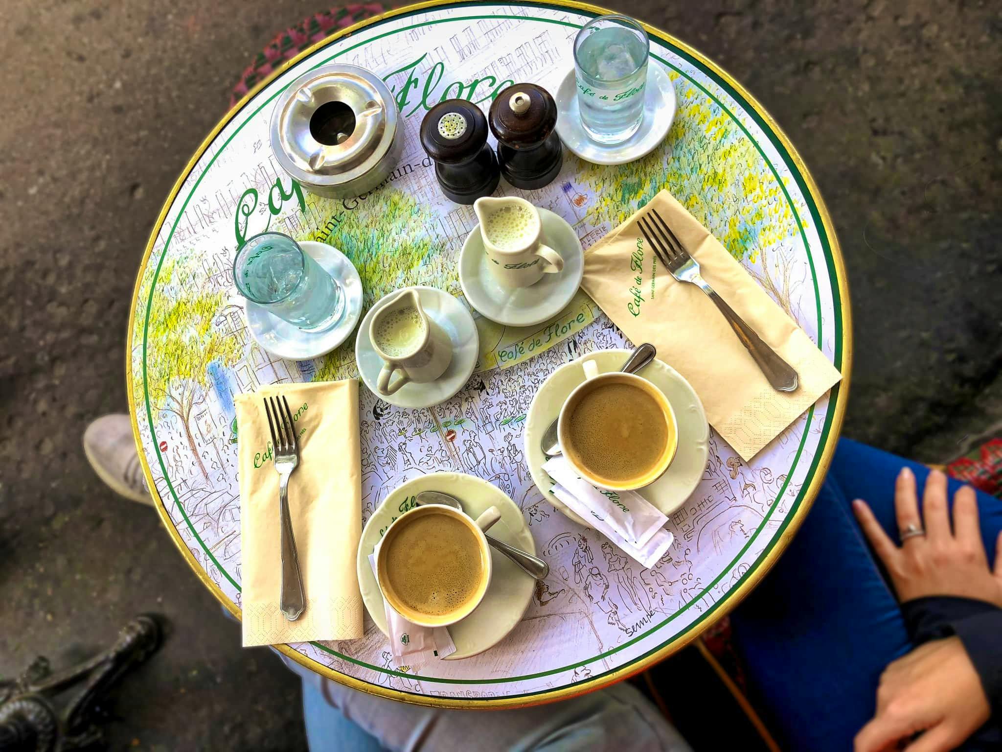 Cafe au Lait Cafe de Flore Paris