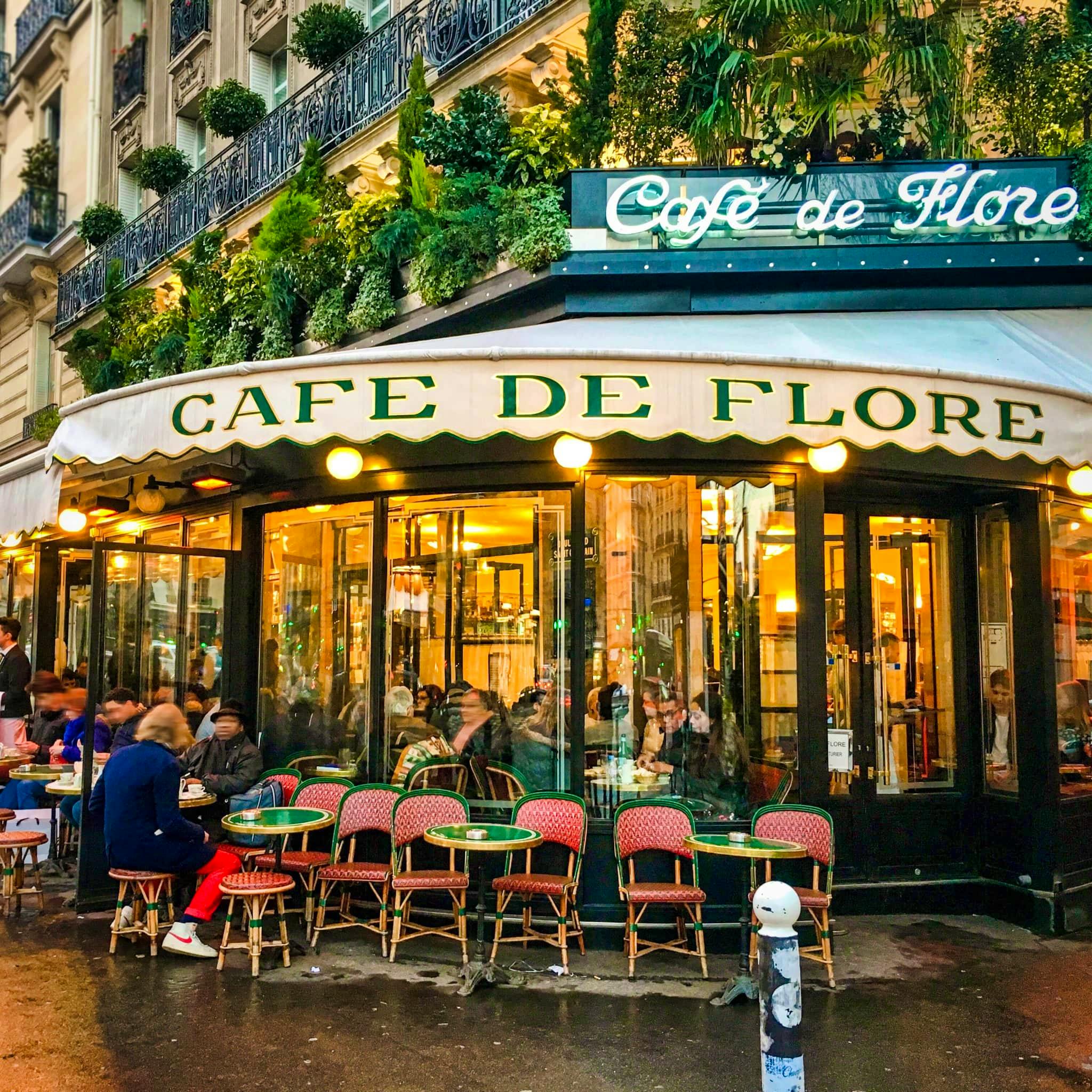 Cafes en Paris Cafe De Flore