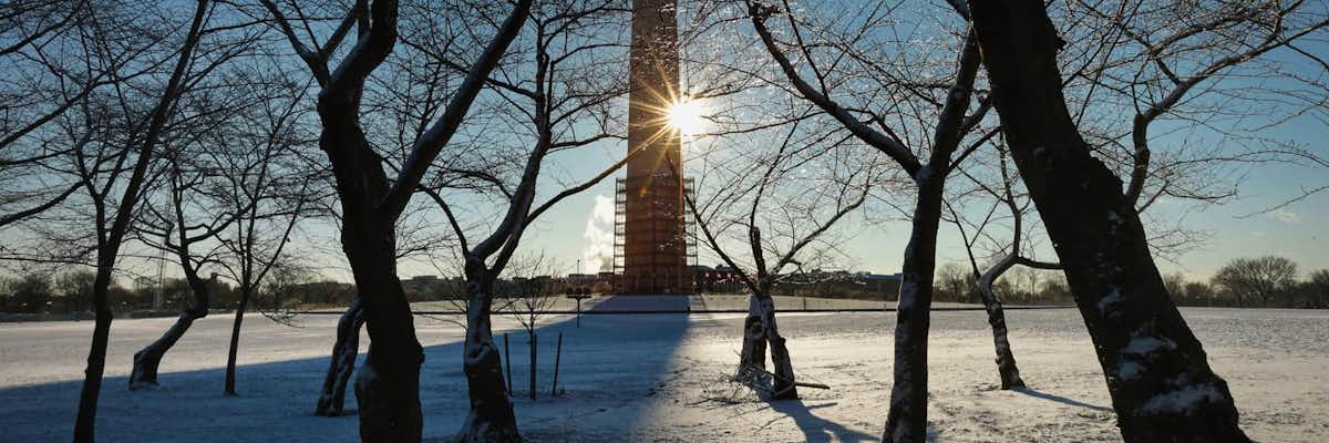 Invierno Monumento Washington Nevado