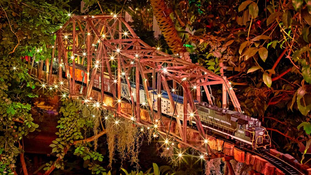 Nueva York en Navidad 2026 — Temporada navideña en el jardín botánico de Nueva York Tren Navidad Jardin Botanico Nueva York