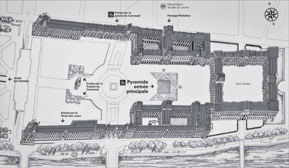 Clica aquí para ver más grande Louvre Plano N0 Exterior Paris