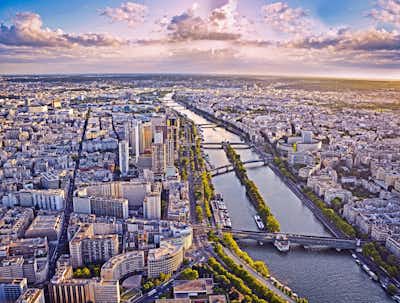 Torre Eiffel, París y río Sena Mejores vistas de París – Torre Eiffel, París y río Sena