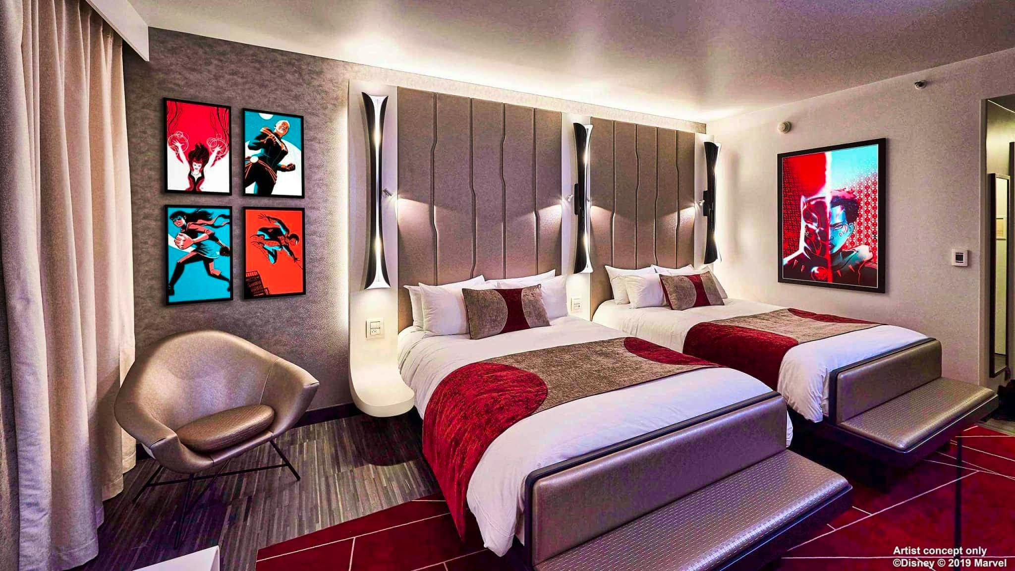Disney New York Art Of Marvel Hotel habitaciones Disneyland Paris